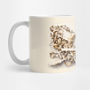 Hexagonal abstract vintage colors Mug